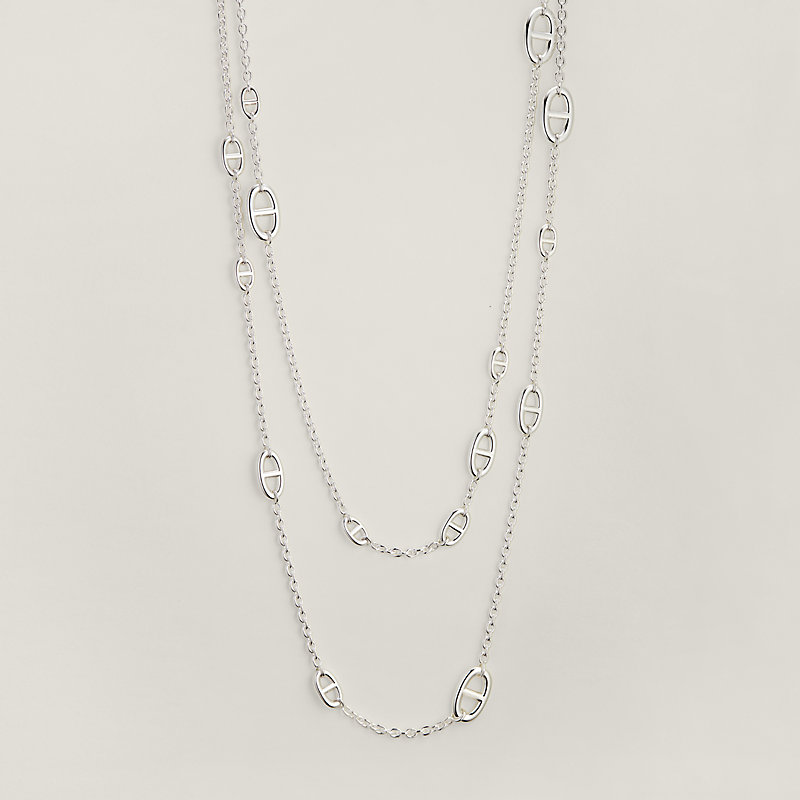 HERMES１６０cm ロングネックレス ファランドール シルバー Farandole long necklace 160 | Hermès Mainland China